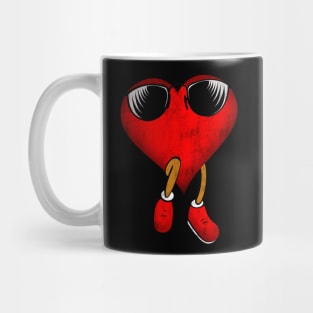 Heart Sunglasses Funny Retro Vintage Valentines Day Mug